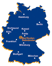 Deutschlandkarte mit Bad Soden-Salmünster